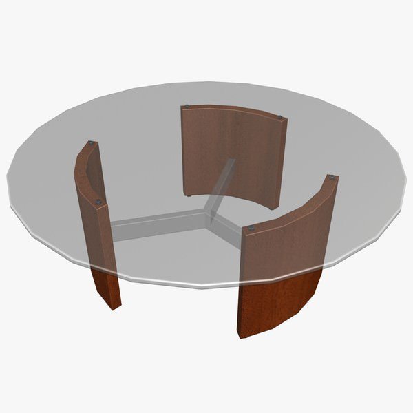 mesa de café el tabla muebles imprimible lowpoly 3D print model - Mito3D