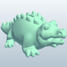 coinbank alligator v1 coin bank containers printable lowpoly 3d print model - Mito3D
