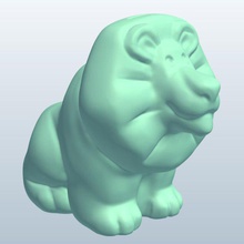 coinbank lion v2 coin bank containers printable lowpoly 3d print model - Mito3D