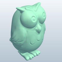 coinbank owl v1 coin bank containers printable lowpoly 3d print model - Mito3D