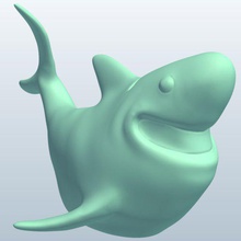 coinbank köpekbalığı v2 para banka kaplar yazdırılabilir lowpoly 3d print model - Mito3D