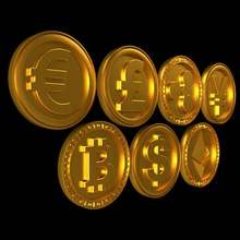 le monete 3d bitcoin collezione dollaro ethereum euro kizilboga il logo modello sterlina increspature yen 3d print model - Mito3D