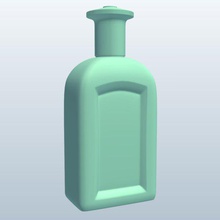 cologne bottle v1 personal care printable lowpoly 3d print model - Mito3D