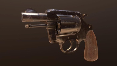 colt detective special 38 calibre détective jeu arme à feu bas de modèle vieux pistolet poly revolver spécial l'arme yaloken 3d print model - Mito3D