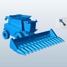 combineharvester v3 combinar harvester as ferramentas equipamento printable lowpoly de 3d print model - Mito3D