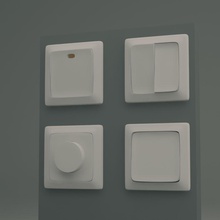 common light switches amid anton architecture bright collection control dim electric elements house houshold interior lamp lightning lightswitch model panel render switch 3d print model - Mito3D