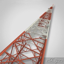 communication tower antenna architecture broadcast cell dish gsm industrial mast radio repeater satellite shiva3d structure telecommunication telephone transmitter tv 3d print model - Mito3D
