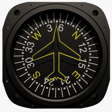 compass aircraft instrument airplane flight imagetek3d indicator model parts plane 3d print model - Mito3D