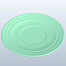 concentricwaves v1 concentric waves saucer kitchen items printable lowpoly 3d print model - Mito3D