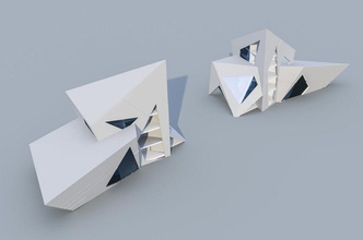 konzeptionelle Gletscher Gebäude 3d abstract ale Architektur die Blöcke Konzept Eisberg Modell modern munt museum Projekt geformt Struktur Theater 3d print model - Mito3D