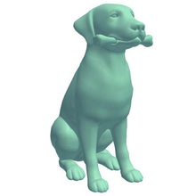 concretedogstatue v1 el hormigón perro la estatua estatuas bustos imprimible lowpoly estatuas, 3d print model - Mito3D