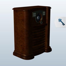 Konsole radio v1 console - Elektronik bedruckbar ist lowpoly 3d print model - Mito3D