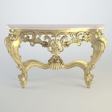 console de table 1 anthurium antique baroque sculpté chic classique bureau l'ameublement le mobilier hall dame luxe marbre modèle orné style 3d print model - Mito3D