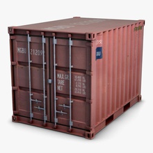 container 10ft 3d 3ds box cargo Kran Kiste docking Industrie iso Last Logistik max Modell port Meer Versand shiva3d trailer Zug transport Transport vray 3d print model - Mito3D