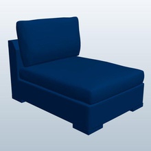 contemporary armless chairdenim v1 chair denim furniture printable lowpoly 3d print model - Mito3D