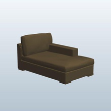 contemporânea seccionais chaise direito mocha v1 lounge móveis printable lowpoly 3d print model - Mito3D