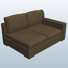 çağdaş kesit aşk koltuğu sağ v1 koltuk doğru mocha mobilya yazdırılabilir lowpoly 3d print model - Mito3D