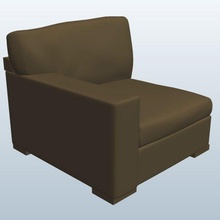 contemporain coupe unité gauche v1 moka meubles imprimable lowpoly 3d print model - Mito3D