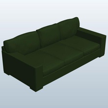 contemporary sofa olive v1 furniture printable lowpoly 3d print model - Mito3D