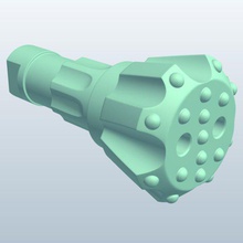 convesso punta di perforazione del martello v2 trapano bit downthehole il strumenti attrezzature giù foro stampabile lowpoly 3d print model - Mito3D