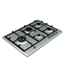 cooktop v2 stainless steel stovetop appliances printable lowpoly 3d print model - Mito3D