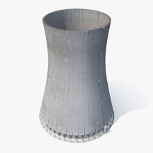 cooling tower 3d molier architecture big building chimney cool electric energy factory industry international model nuclear plant pollution power reactor smoke station steam structure tube vray 3d print model - Mito3D