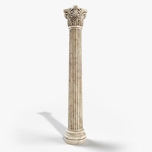 corinto columna de antigüedades la arquitectura capital el clásico decoración elementos fachada griego hoja makhota modelo orden ornamento alivio escultura 3d print model - Mito3D