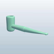 corncob pipe v1 Rohr Neuheiten bedruckbar ist lowpoly 3d print model - Mito3D
