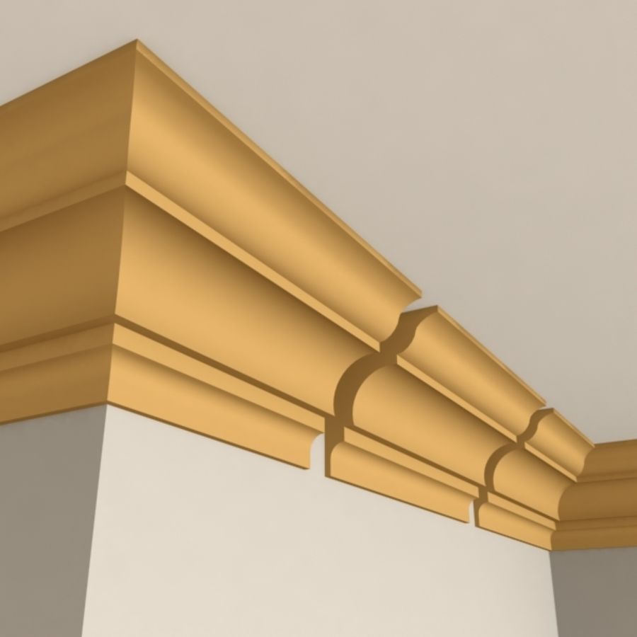 cornice molding 003 3dknot architectural architecture building ceiling classic decor elements home house interior model mold moulding wall 3D print model - Mito3D