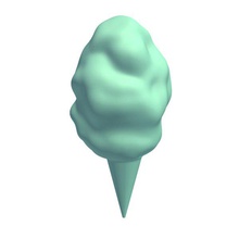 cotton candy v1 food printable lowpoly 3d print model - Mito3D