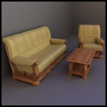 set koltuk aeche sandalye klasik kahve toplama kanepe divan mobilyalar mobilya Merhaba yüksek iç deri canlı salonu şezlong lüks model poly kılıyor oda ayarlayın tablo V-ray'in 3d print model - Mito3D