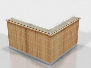 - Zähler-Schreibtisch benallal counter Schreibtisch desktable Einrichtung Möbel Modell office Rezeption set 3d print model - Mito3D