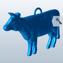 cow profile v1 window hanger decorations printable lowpoly 3d print model - Mito3D