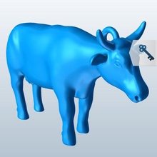 cow v1 animals printable lowpoly 3d print model - Mito3D