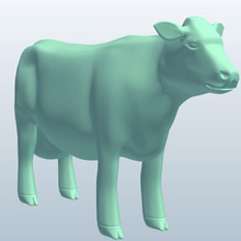 vaca v4 animais printable lowpoly 3d print model - Mito3D