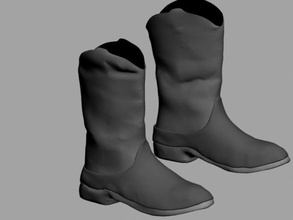 botas de cowboy roupas 3d print model - Mito3D