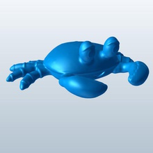 caranguejo bebê feliz v1 banheira brinquedo brinquedos felizes printable lowpoly 3d print model - Mito3D