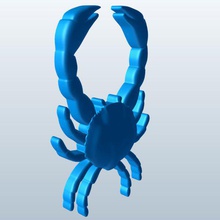 crabe v2 le animaux imprimable lowpoly 3d print model - Mito3D