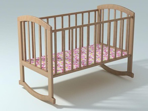 cradle architecture babe baby bassinet bed bedstead child childish childroom cot crib elements furnishings furniture geimers infant kid little model room sleeping wood 3d print model - Mito3D