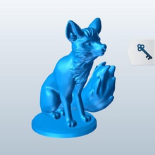 creature cartoonfox v1 cartoon fox mythical creatures printable lowpoly 3d print model - Mito3D