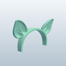 creature earsspooky bat v1 ears spooky mythical creatures printable lowpoly 3d print model - Mito3D