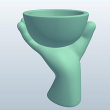creature hand bowlogre v1 bowl ogre novelties printable lowpoly 3d print model - Mito3D