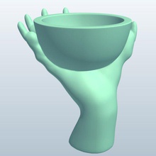 criatura de la mano bowlwerewolf v1 bol hombre lobo las novedades imprimible lowpoly 3d print model - Mito3D