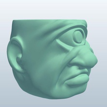 criatura de cabeza bowlcyclops v1 la bol los cíclopes las novedades imprimible lowpoly 3d print model - Mito3D