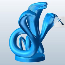creaturethreeheaded cobra v1 creatura mutante mitico le creature stampabile lowpoly mitiche 3d print model - Mito3D