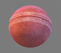 cricket ball ash balls cricketball d definition game high hobbies leather model pis88 red spheres sport stiched stiching string weathered 3d print model - Mito3D
