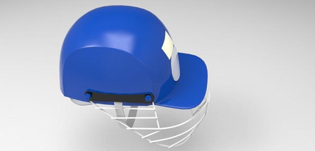 cricket helmet character clothes light green model player robot safety sport 3d print model - Mito3D