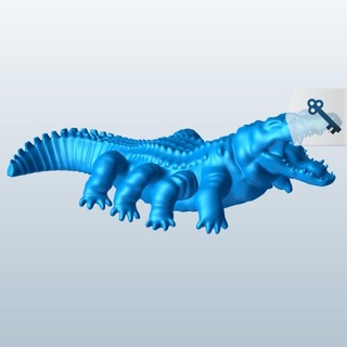 Krokodil 8 Beine v1 Ringen Kreatur mythisch Kreaturen druckbar Lowpoly 3d print model - Mito3D