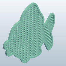 v1 çapraz dikiş plastik tuval balık yenilik yazdırılabilir lowpoly 3d print model - Mito3D