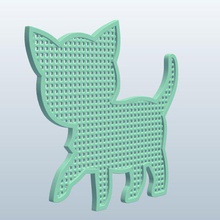 çapraz dikiş plastik tuval kitten v1 kedi yavrusu yenilik yazdırılabilir lowpoly 3d print model - Mito3D